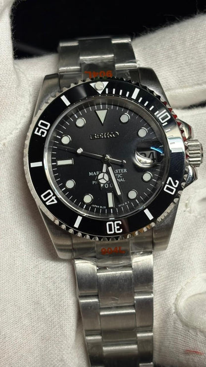 Seiko Mod Submariner Black