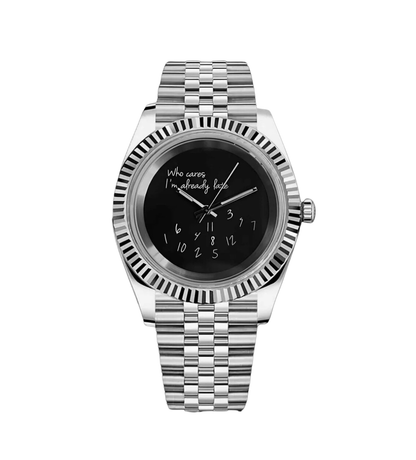 Datejust Mod « Qui s'en soucie ? » - Noir