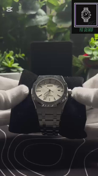 Seiko Mod Royal Oak Classic White