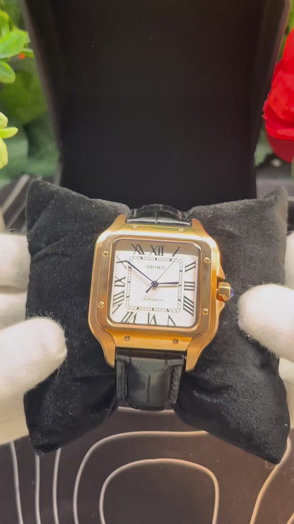 Seiko Mod RoseGold Santos