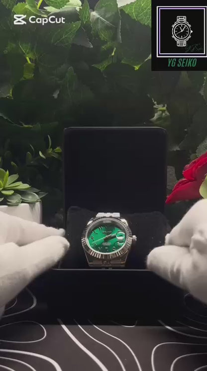 Seiko Mod Datejust Green Arabic