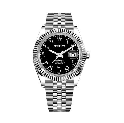 Seiko Mod Datejust Noir Arabe