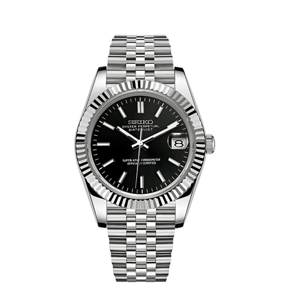 Seiko Mod Datejust Noir Classique