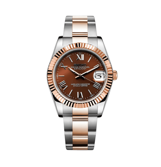 Seiko Mod Datejust Chocolat Romain