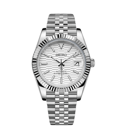 Seiko Mod Datejust Classique Blanc