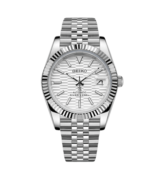 Seiko Mod Datejust Classique Blanc