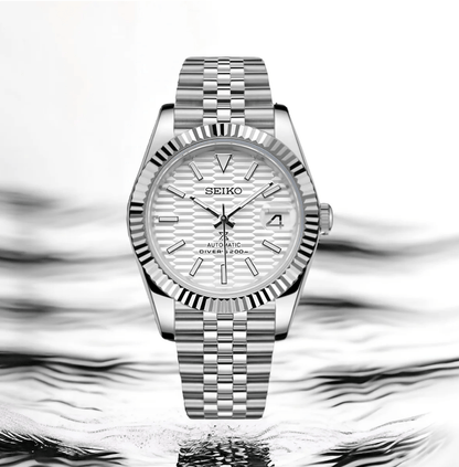 Seiko Mod Datejust Classique Blanc