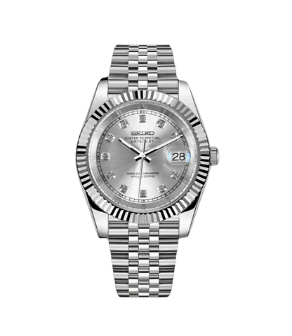 Seiko Mod Datejust Gem Silver
