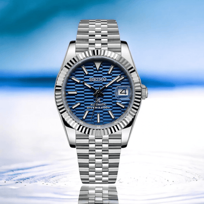 Seiko Mod Datejust Bleu Glace