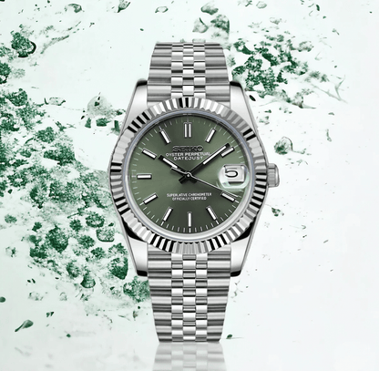 Seiko Mod Datejust Vert Olive