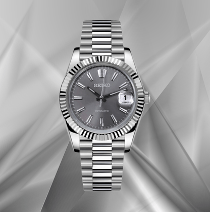 Seiko Mod Datejust Sunburst Grey (Président)