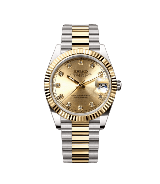 Seiko Mod Datejust Bicolore Gem Gold