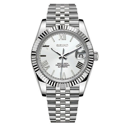 Seiko Mod Datejust Blanc Romain