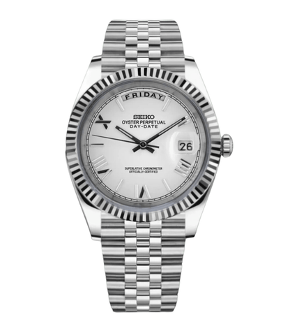 Seiko Mod Day-Date Blanc Romain