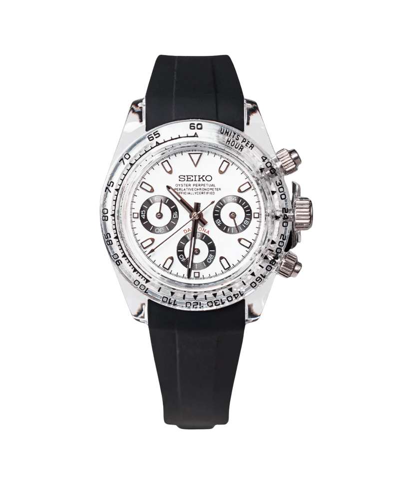 Étui transparent Seiko Mod Daytona Panda
