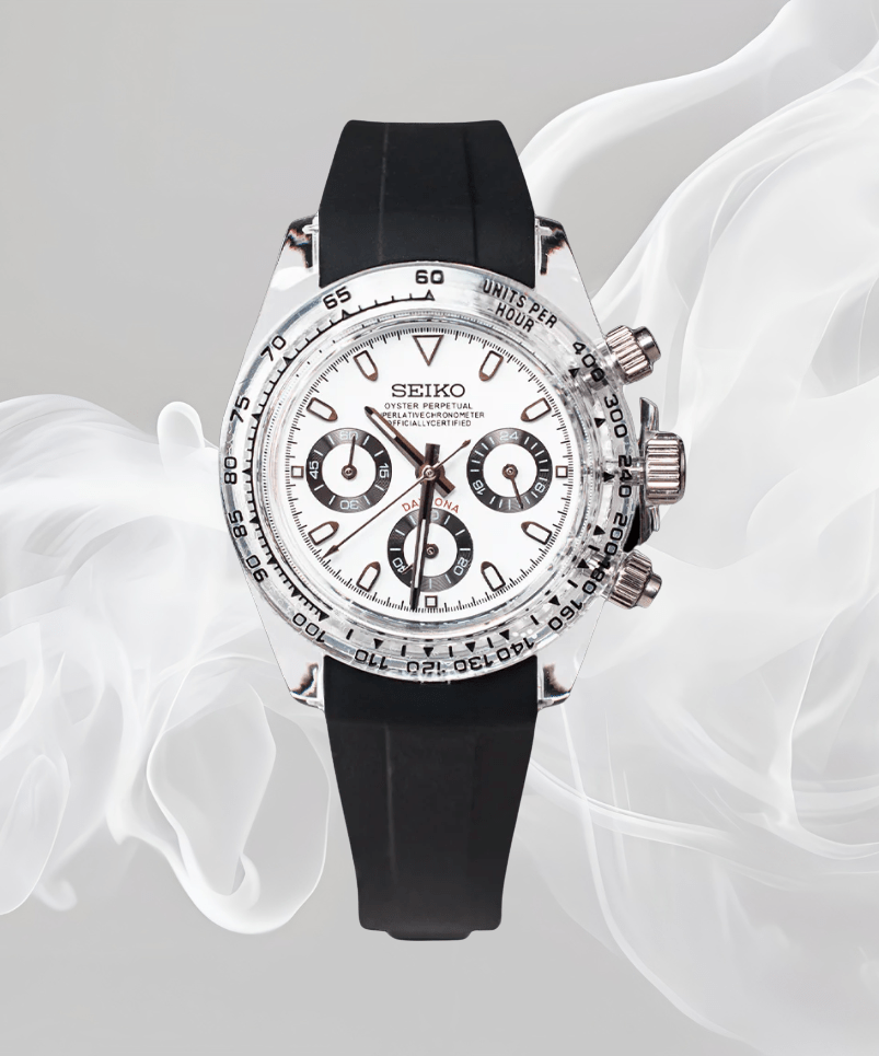 Étui transparent Seiko Mod Daytona Panda