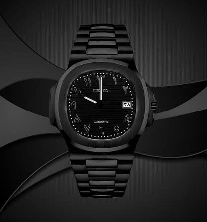 Seiko Mod Nautilus Arabe Triple Noir
