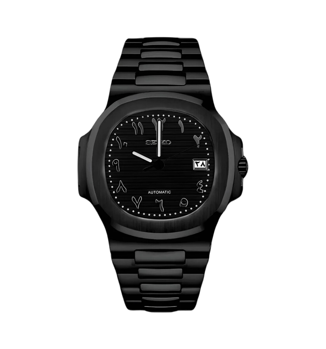 Seiko Mod Nautilus Arabe Triple Noir