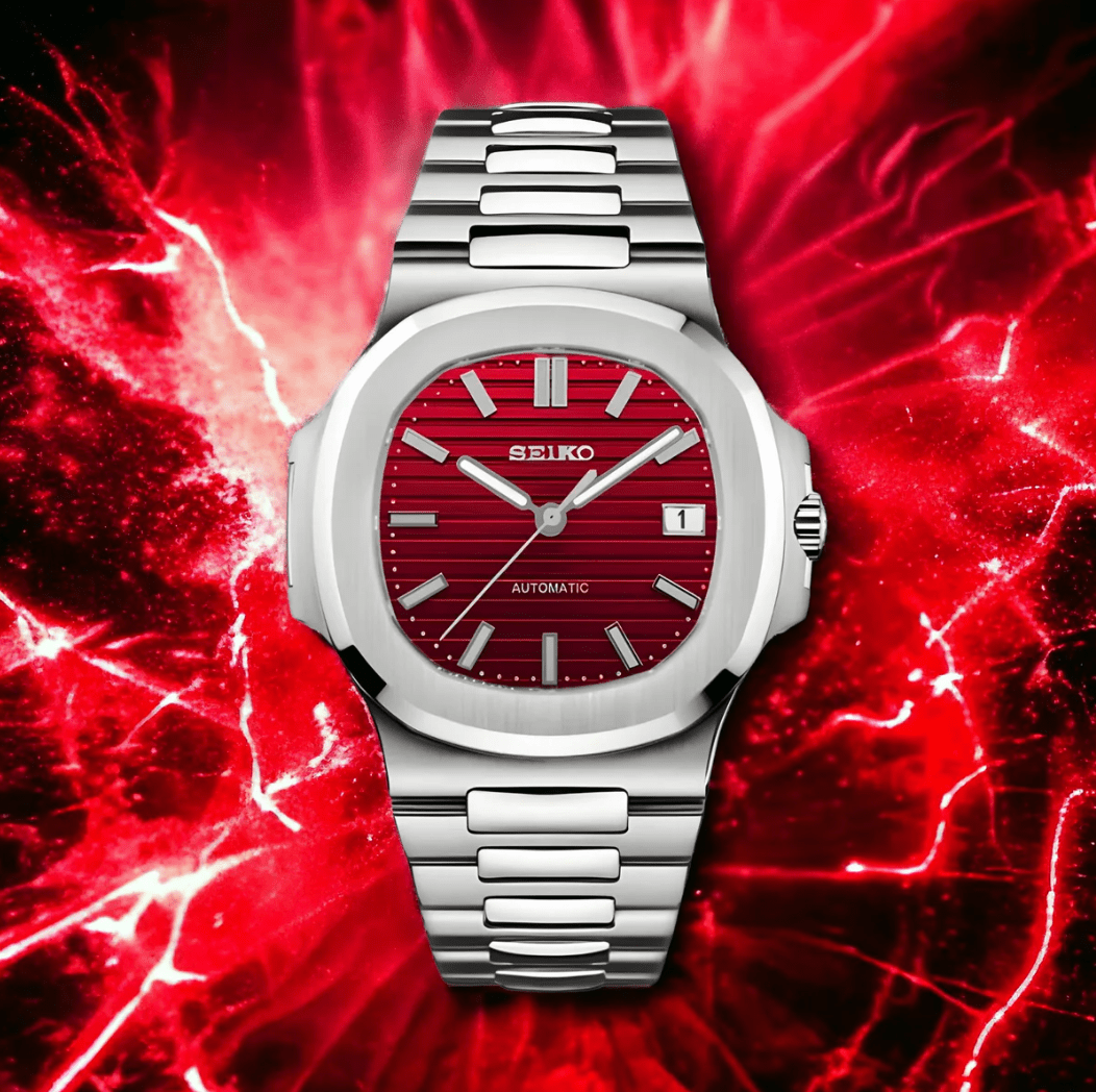 Seiko Mod Nautilus Velours Rouge