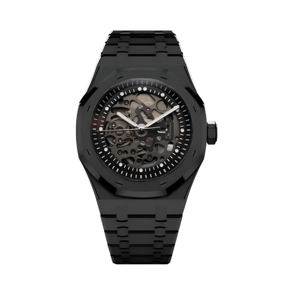 Seiko Mod Royal Oak Squelette Noir