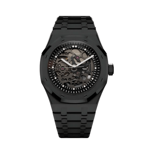 Seiko Mod Royal Oak Skeleton Black