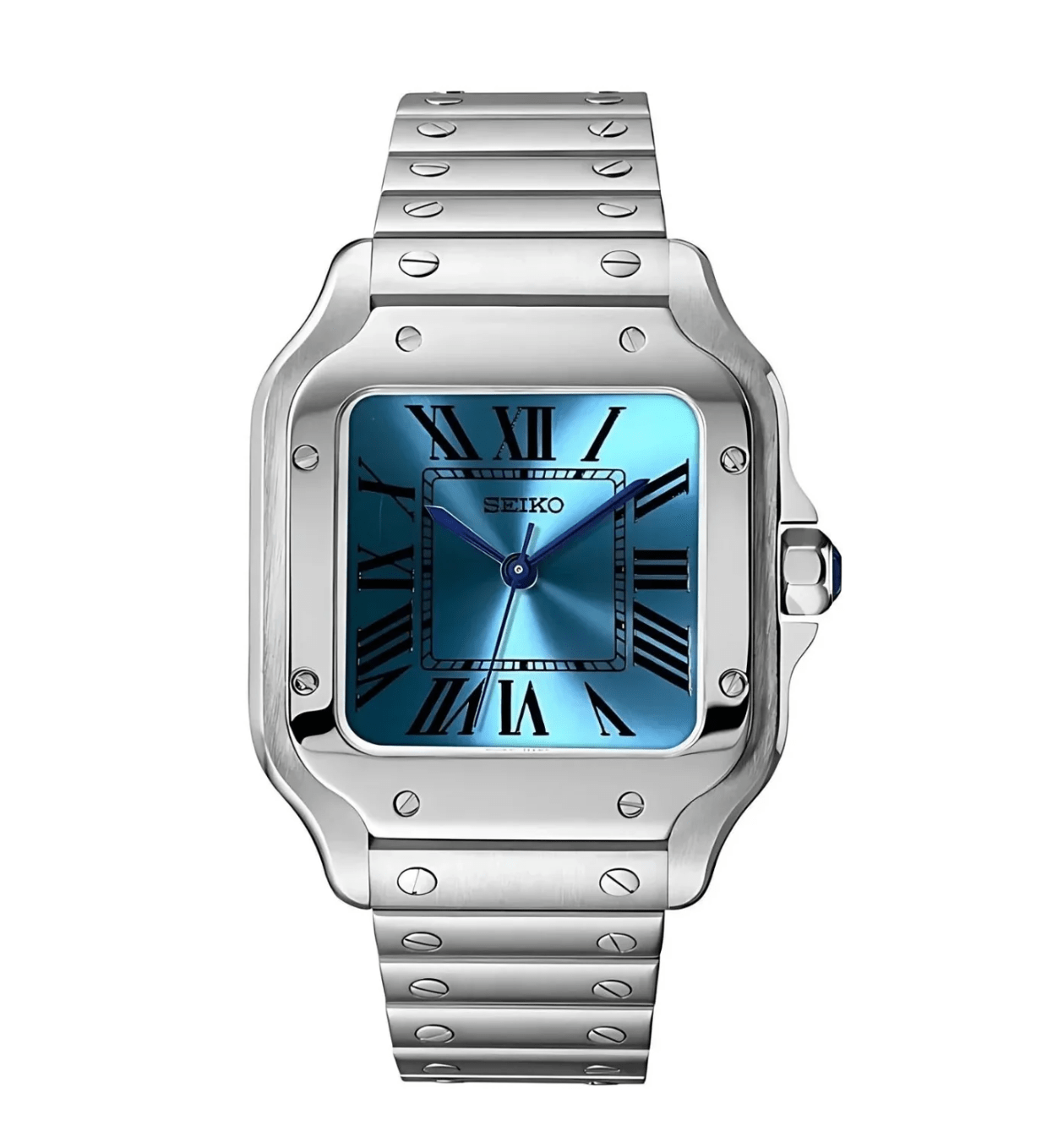 Seiko Mod Santos Bleu Glace