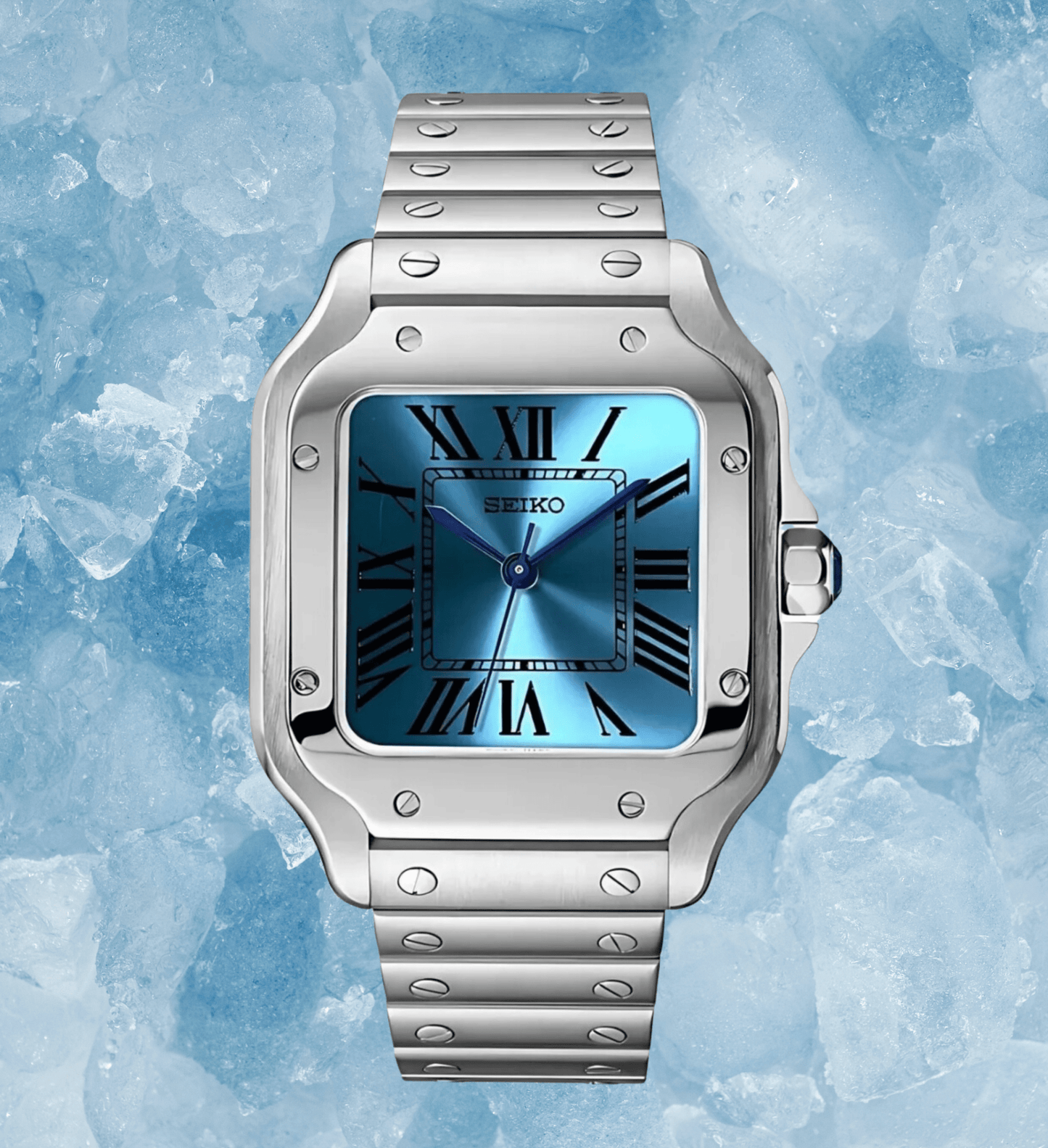 Seiko Mod Santos Bleu Glace