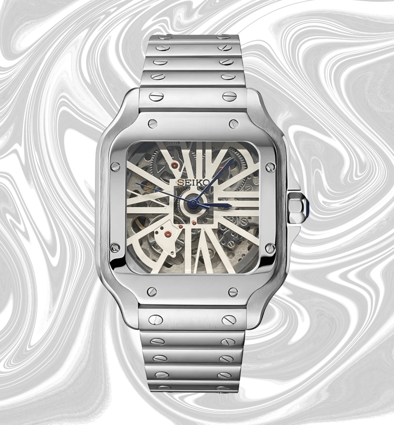 Seiko Mod Santos Squelette Classique
