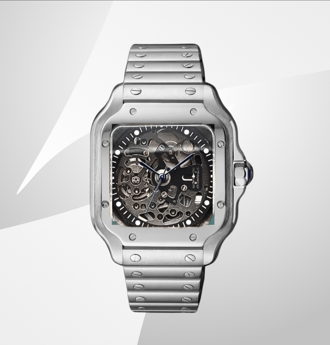 Seiko Mod Santos Squelette Argent