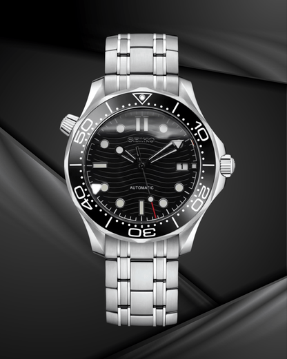 Seiko Mod Seamaster Black