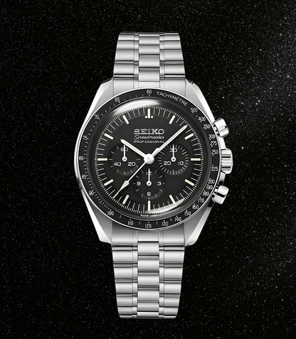 Montre Seiko Mod Speedmaster Moonwatch - Noir