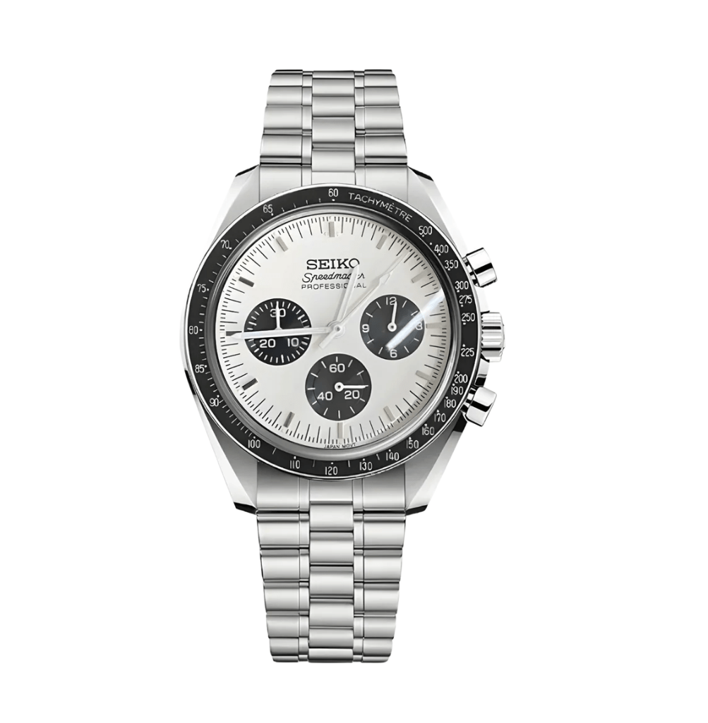 Montre Seiko Mod Speedmaster Moonwatch - Blanche