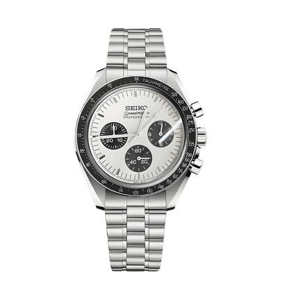 Montre Seiko Mod Speedmaster Moonwatch - Blanche
