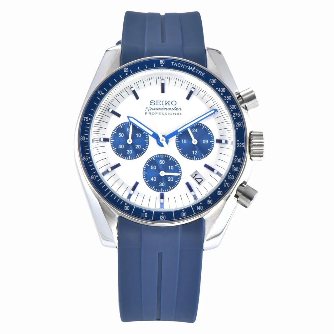 Seiko Mod Speedmaster Snoopy Bleu
