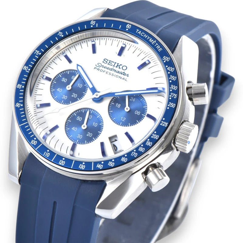 Seiko Mod Speedmaster Snoopy Bleu