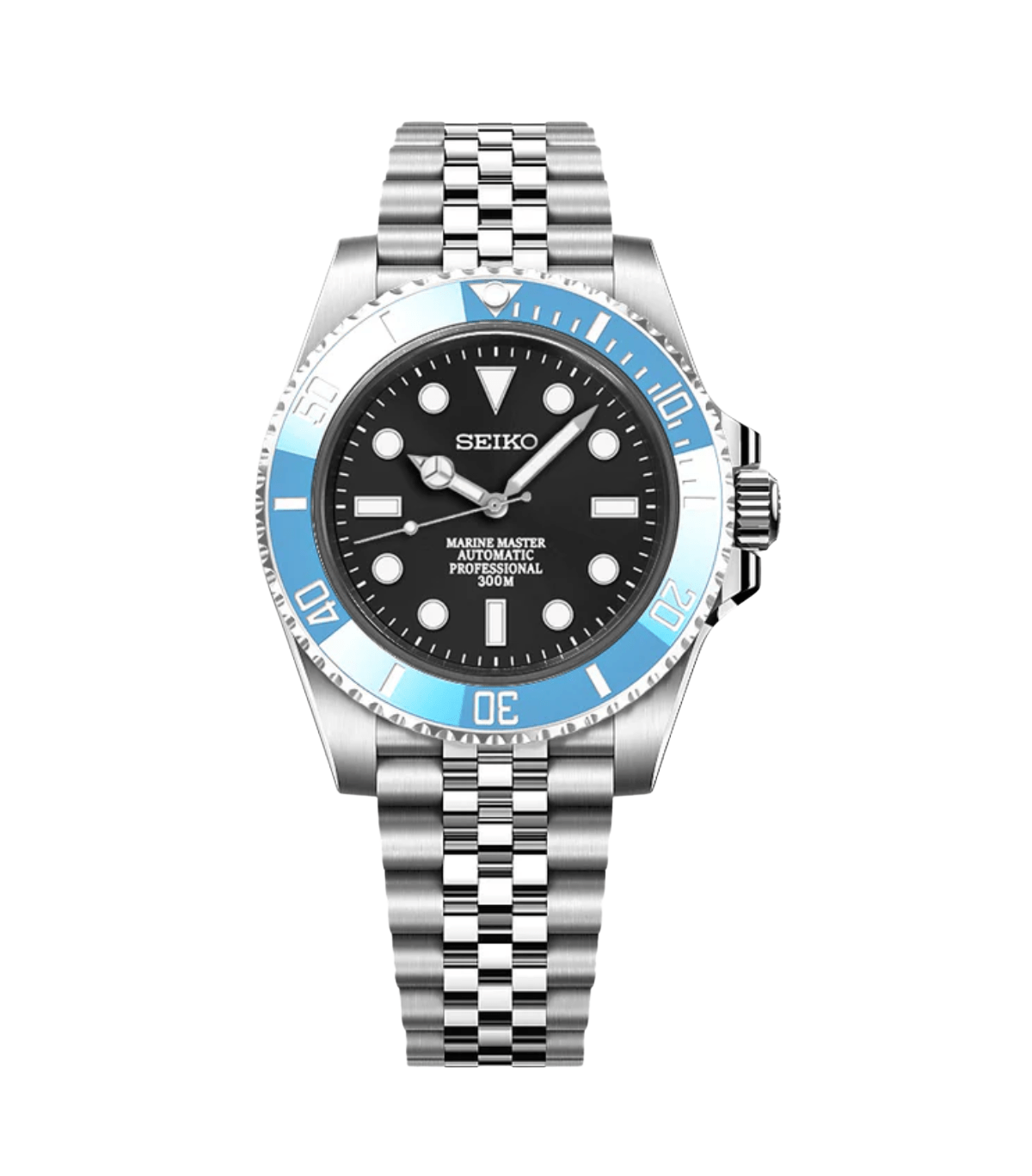 Seiko Mod Submariner Tiffany Blue (sans date)