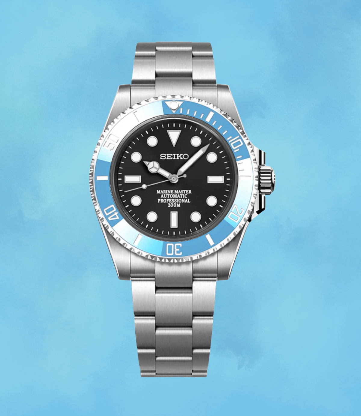 Seiko Mod Submariner Tiffany Blue (sans date)