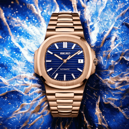 Seiko Nautilus Mod Or Rose - Bleu